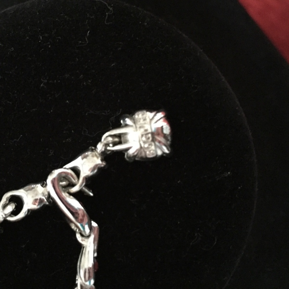 Vintage Bogoff Pink Rhinestone Necklace - image 4